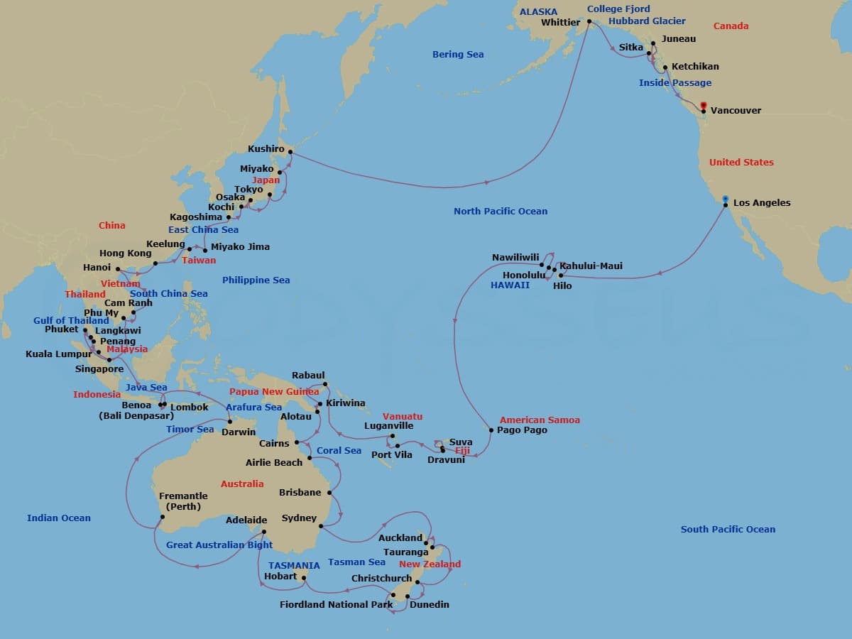 Cruise Itinerary Map