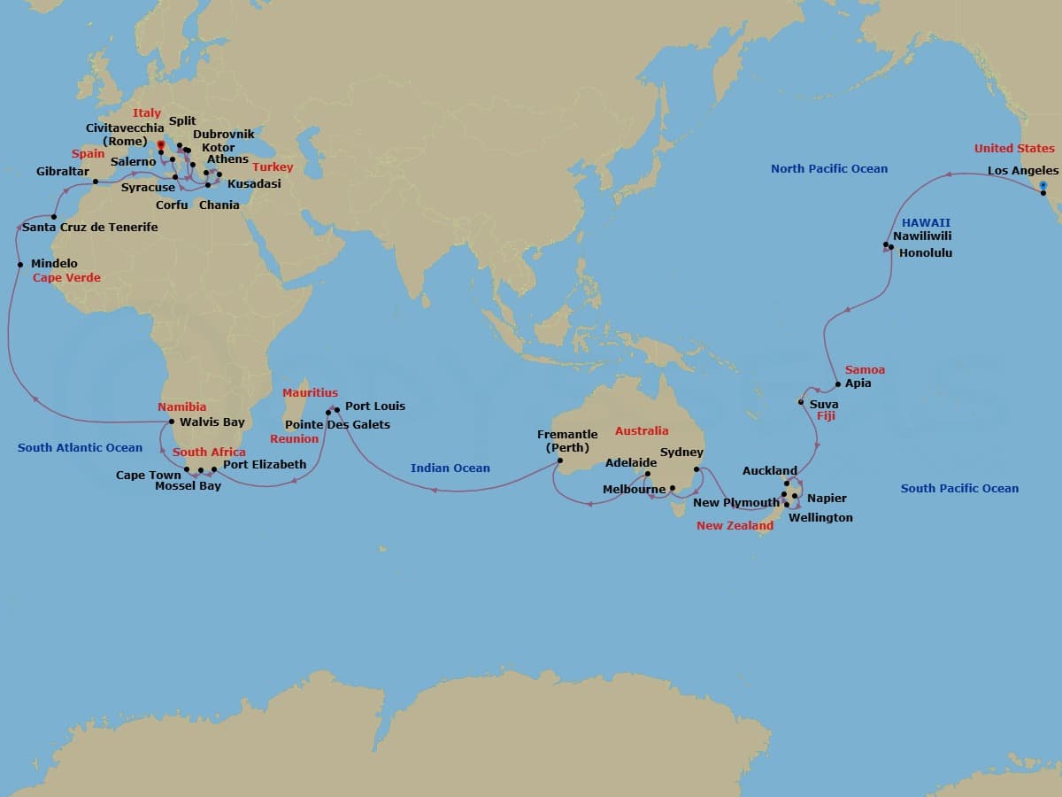 Cruise Itinerary Map