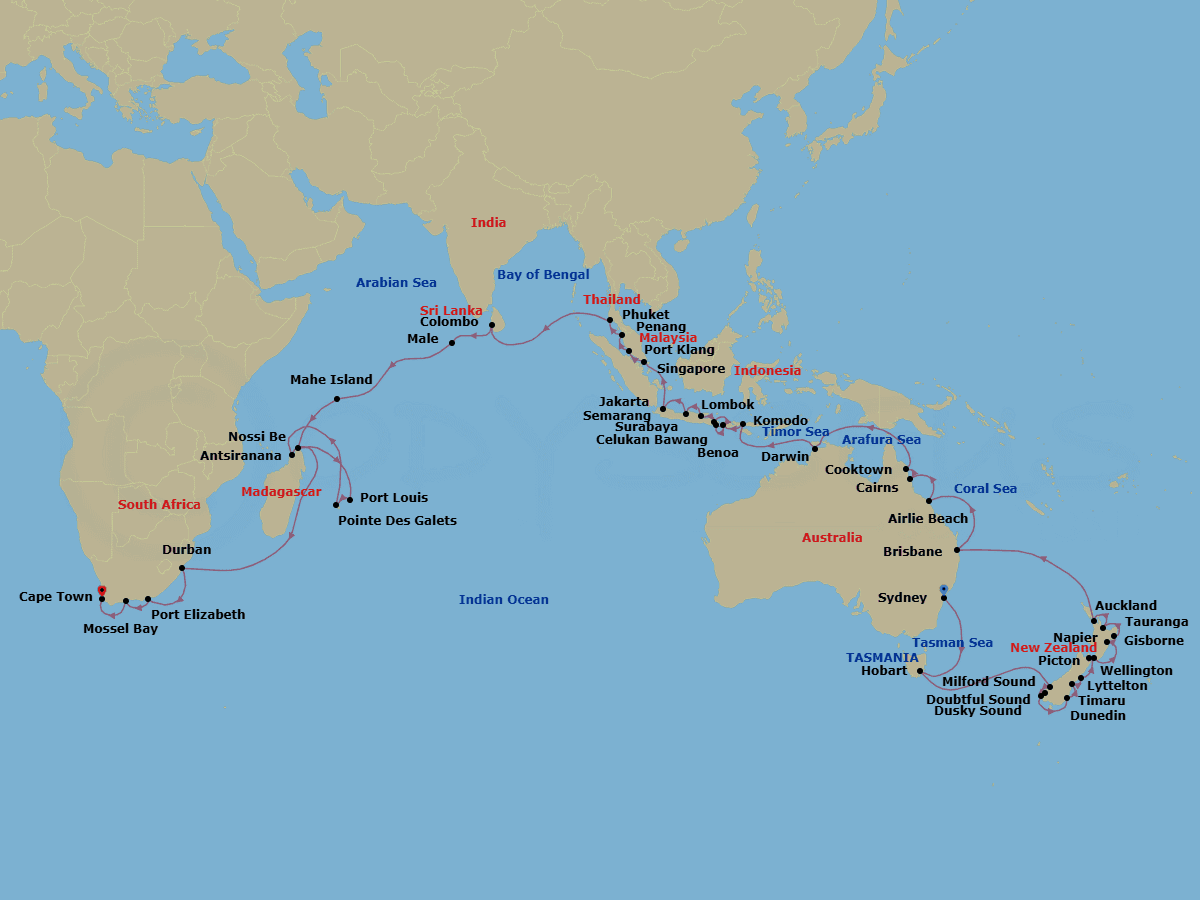 Cruise Itinerary Map