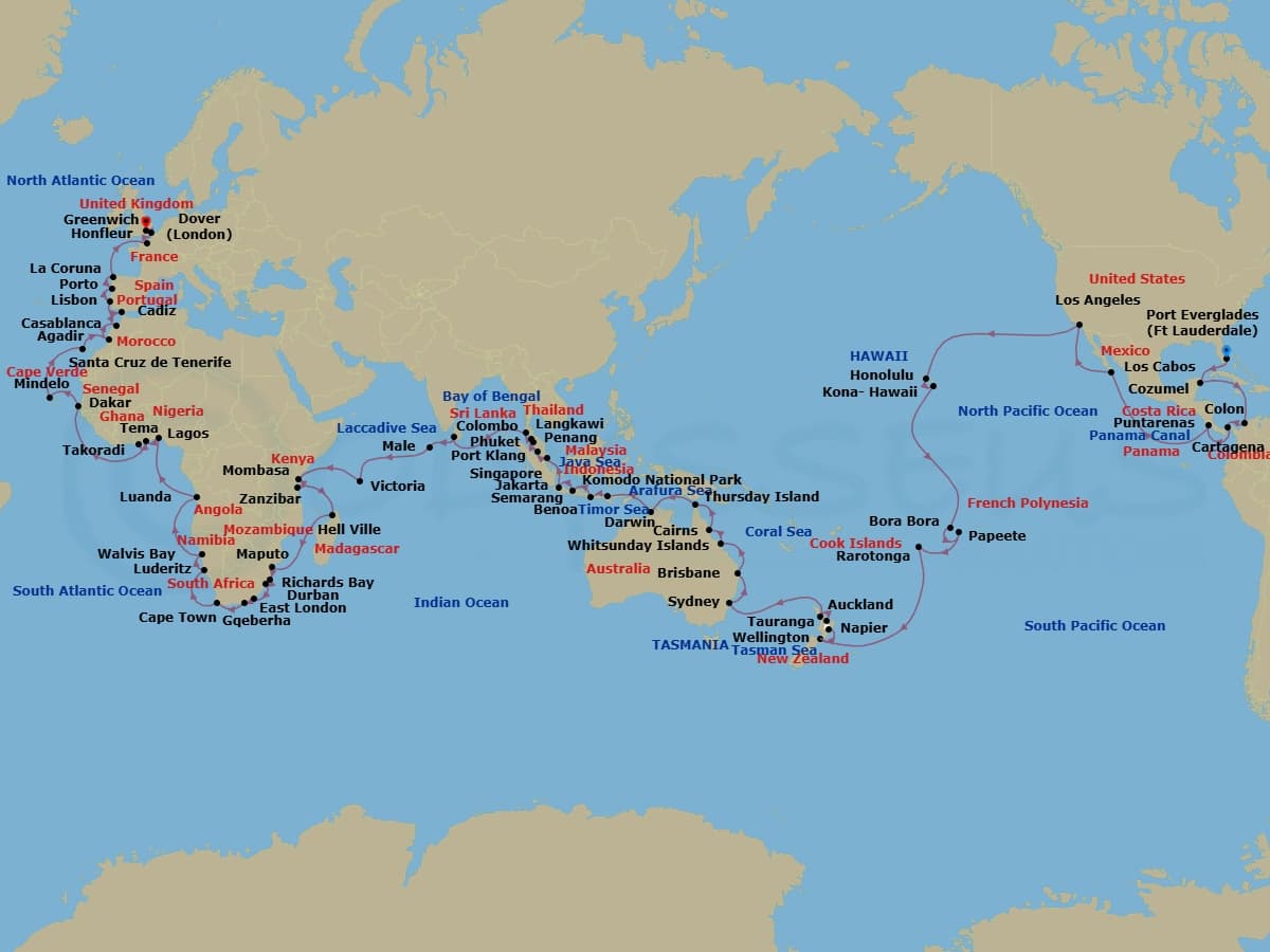 Cruise Itinerary Map