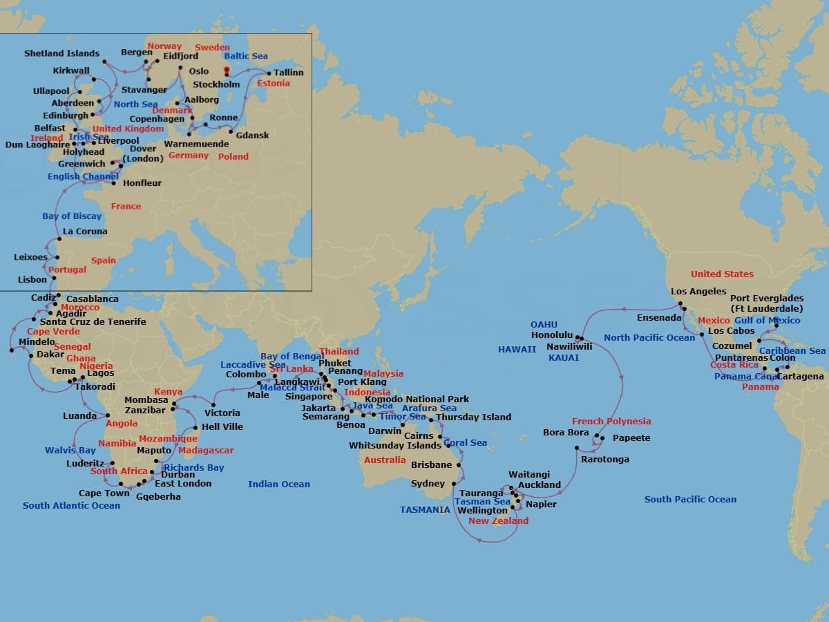 Cruise Itinerary Map