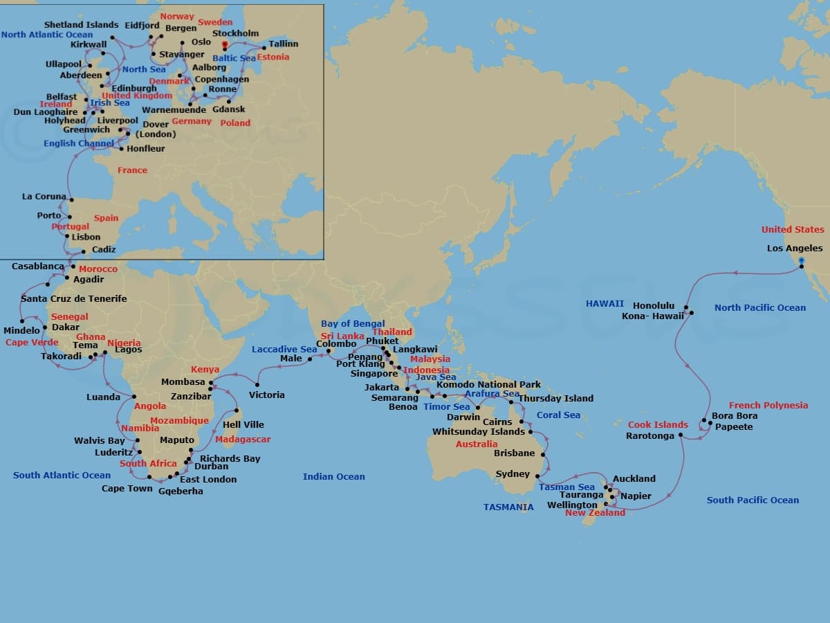 Cruise Itinerary Map