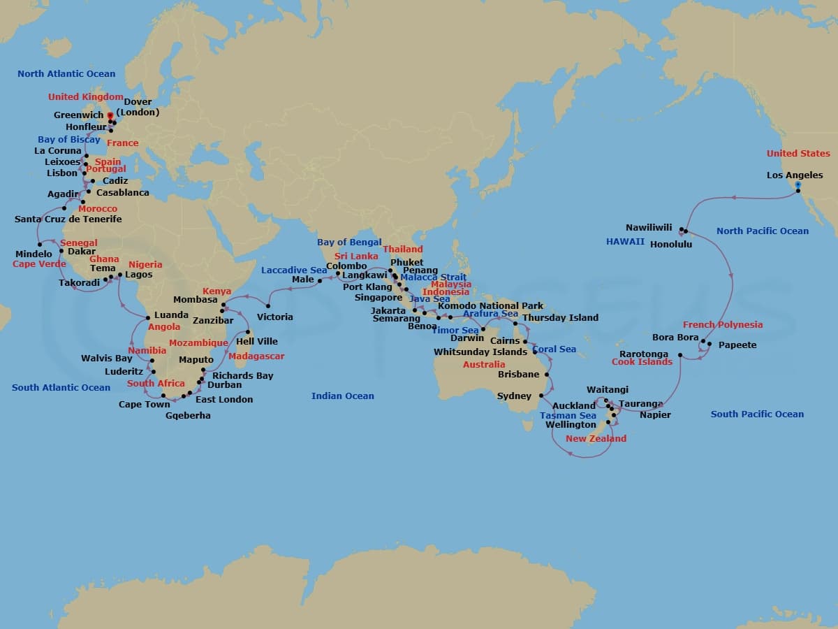 Cruise Itinerary Map