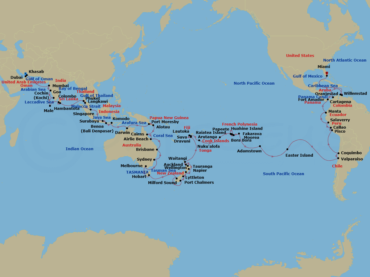 Cruise Itinerary Map