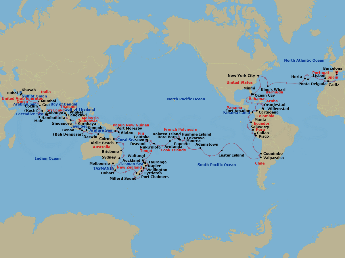 Cruise Itinerary Map