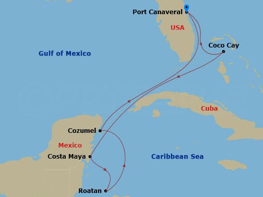 Cruise Itinerary Map