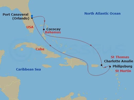 Cruise Itinerary Map