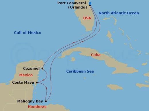 Cruise Itinerary Map