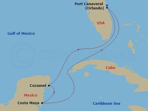Cruise Itinerary Map