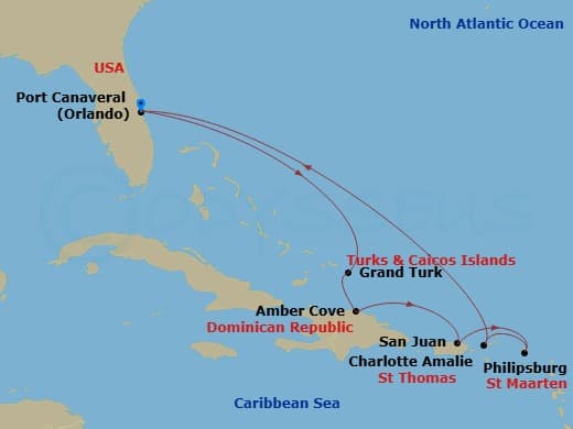 Cruise Itinerary Map