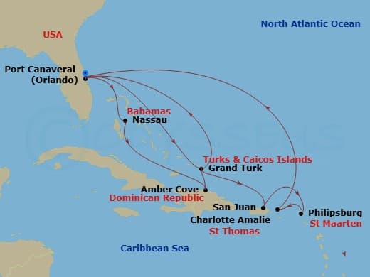 Cruise Itinerary Map