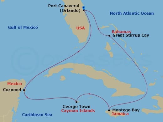 Cruise Itinerary Map