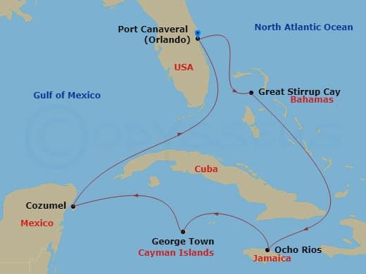 Cruise Itinerary Map