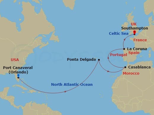 Cruise Itinerary Map