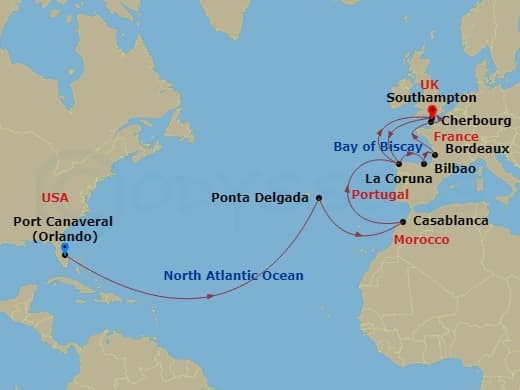 Cruise Itinerary Map