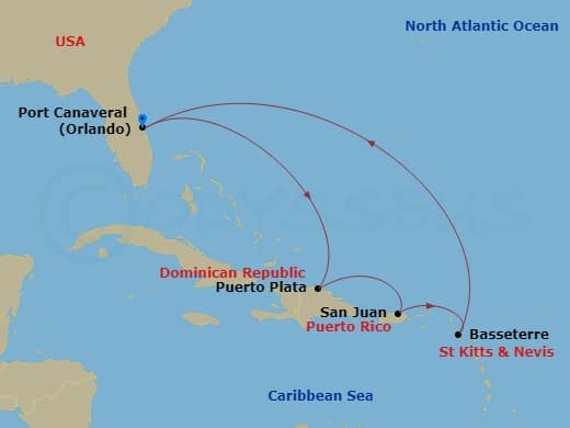 Cruise Itinerary Map