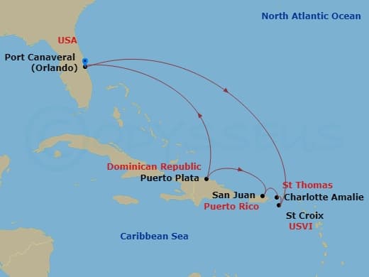 Cruise Itinerary Map