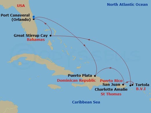 Cruise Itinerary Map