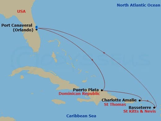 Cruise Itinerary Map