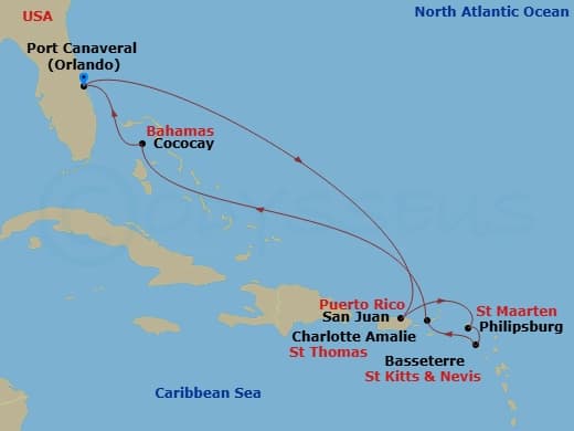 Cruise Itinerary Map