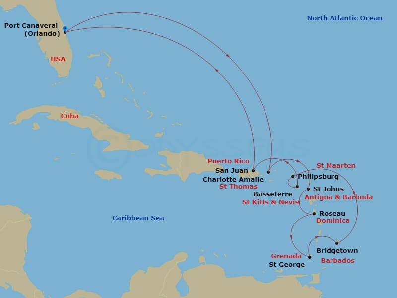 Cruise Itinerary Map