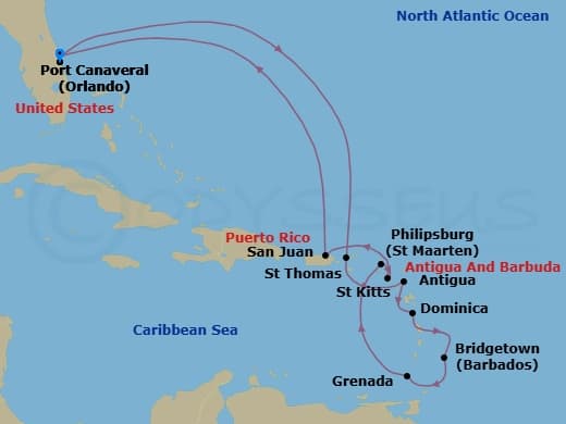 Cruise Itinerary Map