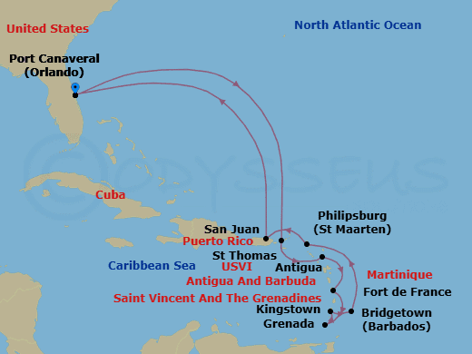 Cruise Itinerary Map