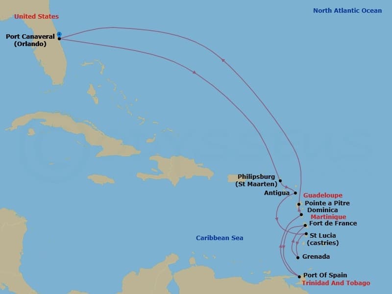 Cruise Itinerary Map