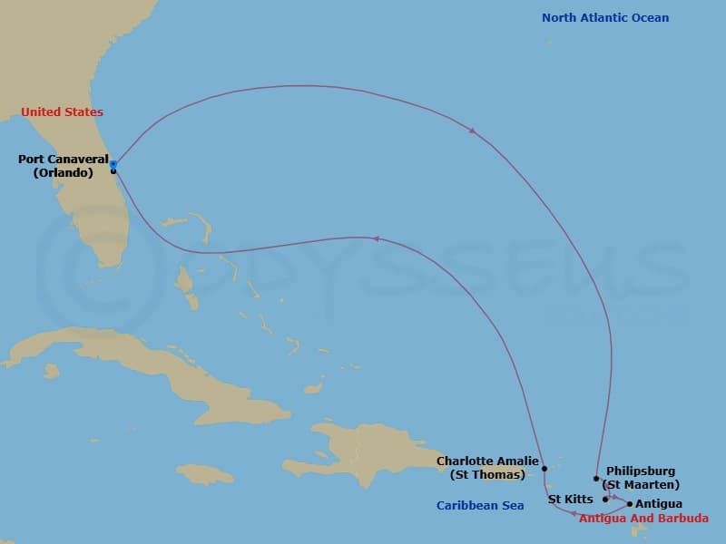 Cruise Itinerary Map