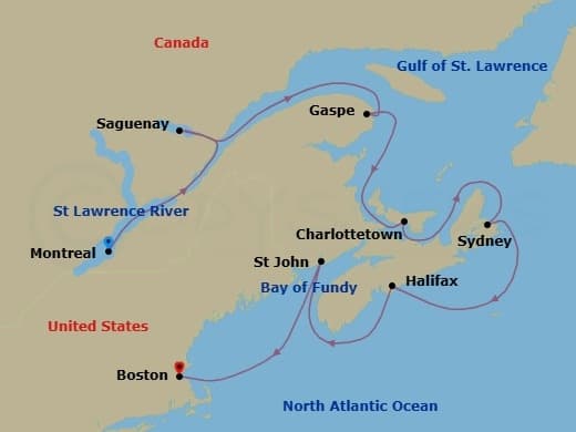 Cruise Itinerary Map