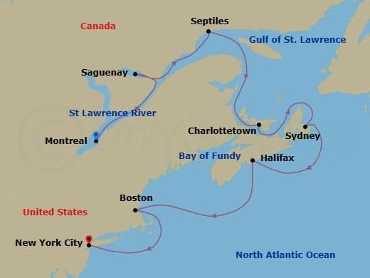 Cruise Itinerary Map