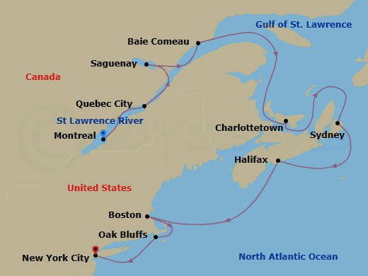 Cruise Itinerary Map