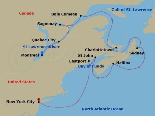 Cruise Itinerary Map