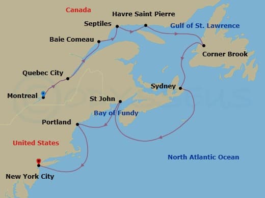 Cruise Itinerary Map