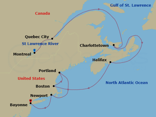 Cruise Itinerary Map