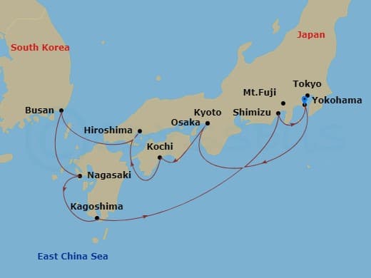 Cruise Itinerary Map