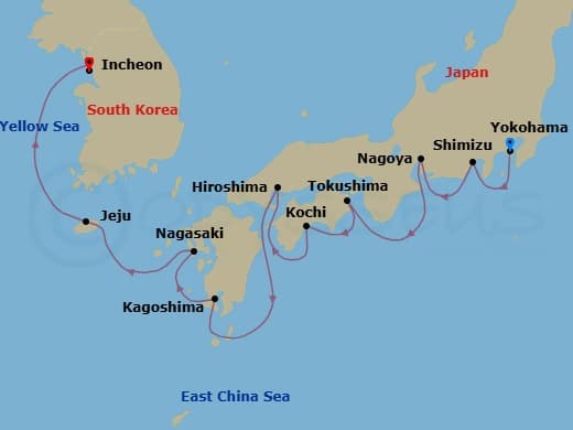 Cruise Itinerary Map