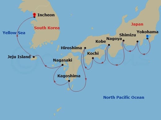 Cruise Itinerary Map