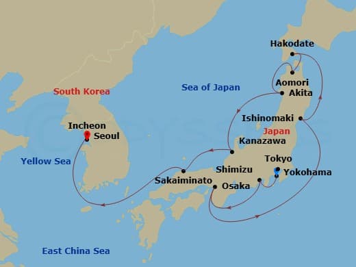 Cruise Itinerary Map
