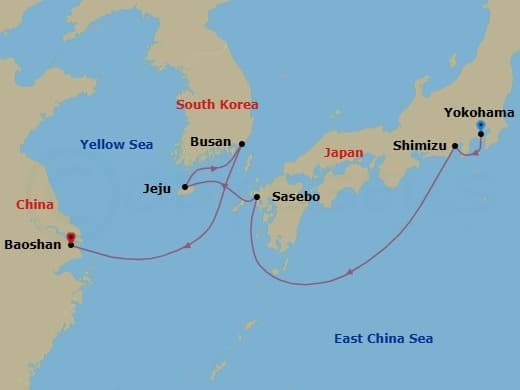 Cruise Itinerary Map
