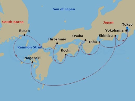 Cruise Itinerary Map