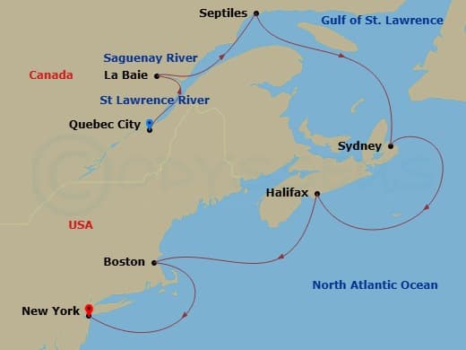 Cruise Itinerary Map