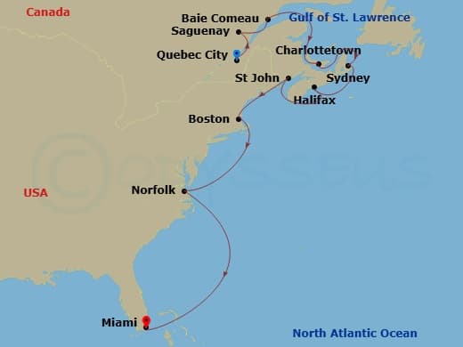 Cruise Itinerary Map