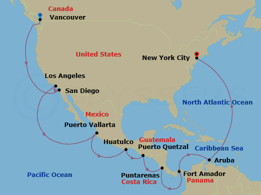 Cruise Itinerary Map