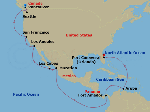 Cruise Itinerary Map