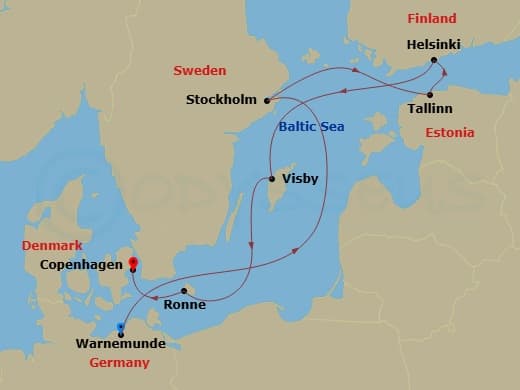 Cruise Itinerary Map