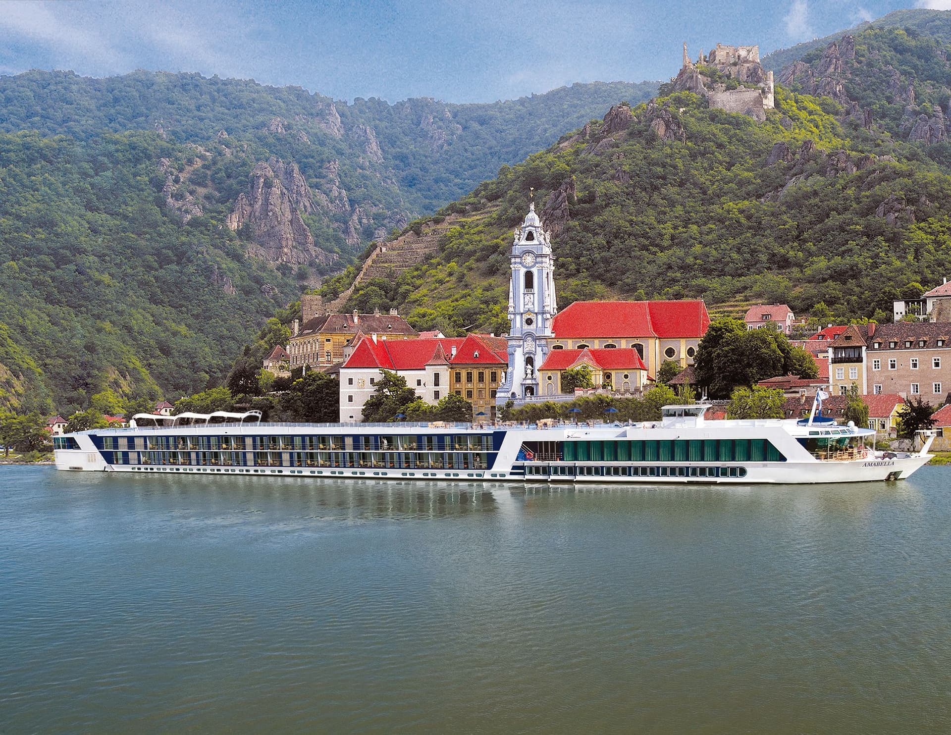 Amawaterways AmaBella ship river exterior.