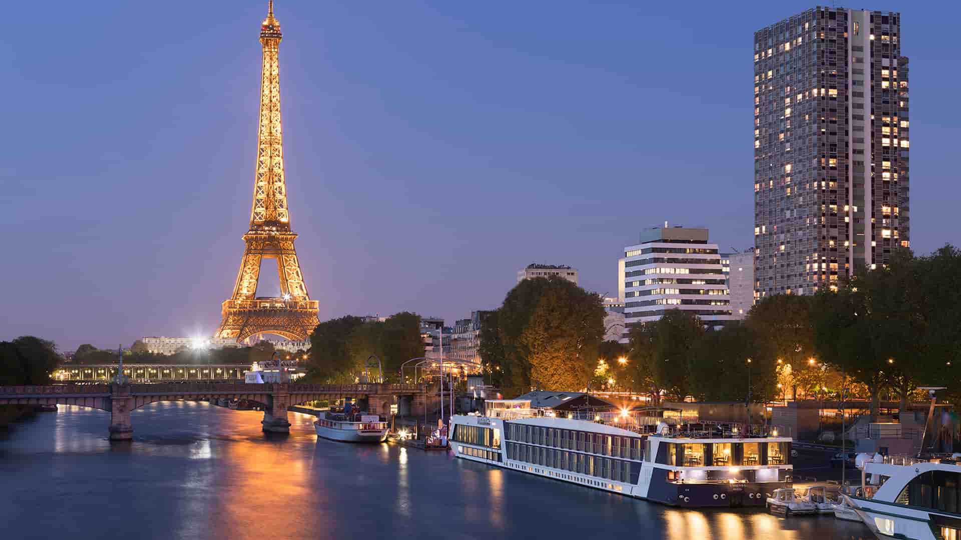 Amawaterways Amalyra river ship in Paris.