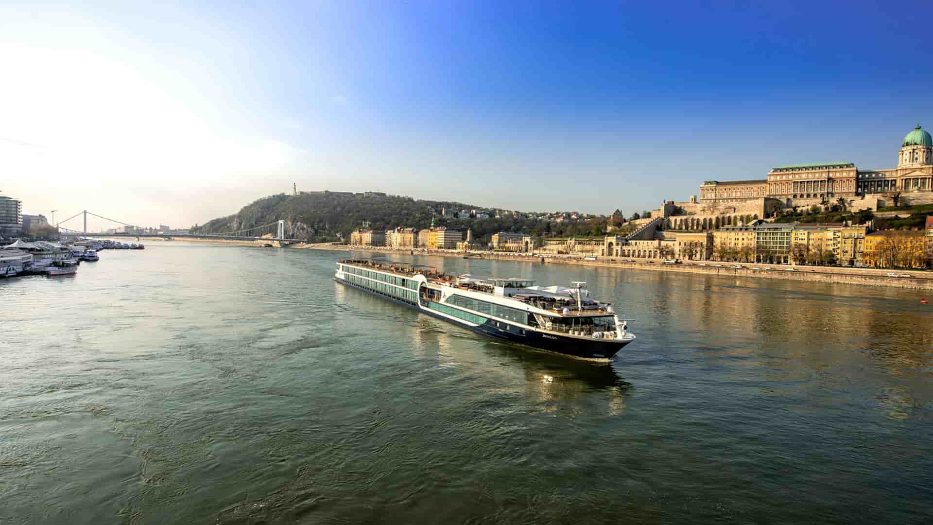 Avalon Waterways view river cruise ship exterior.