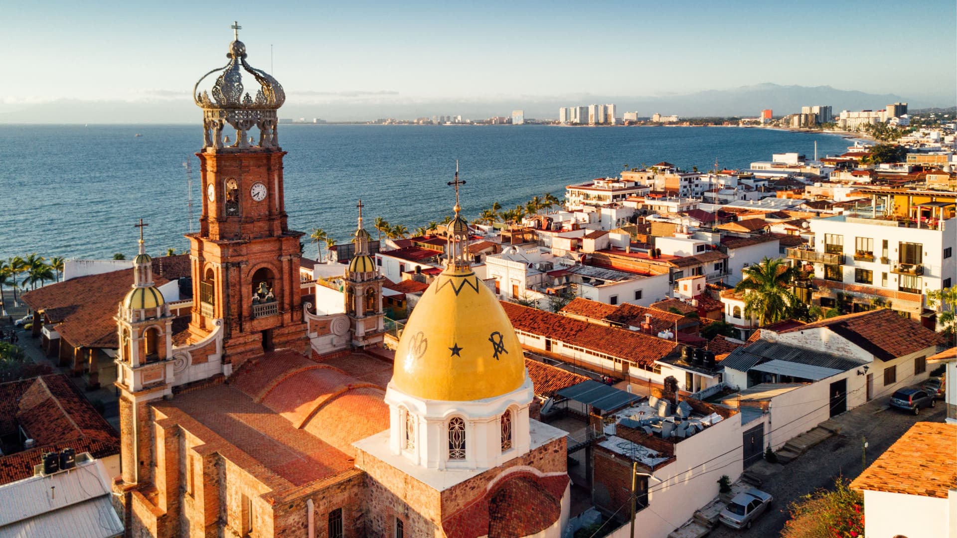 Skyline of Puerto Vallarta, Mexico.